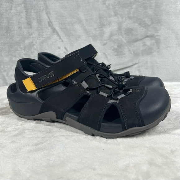 Teva Shoes Mens 9 Black Closed Toe Water Sandals Flintwood Outdoor Hiking - Picture 1 of 8